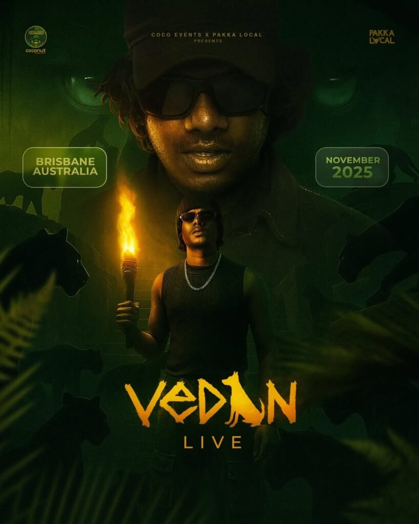 🚨 The wait is over, Brisbane! The most talked-about Mallu star 🌟 VEDAN is coming LIVE 💥🎶Pre-